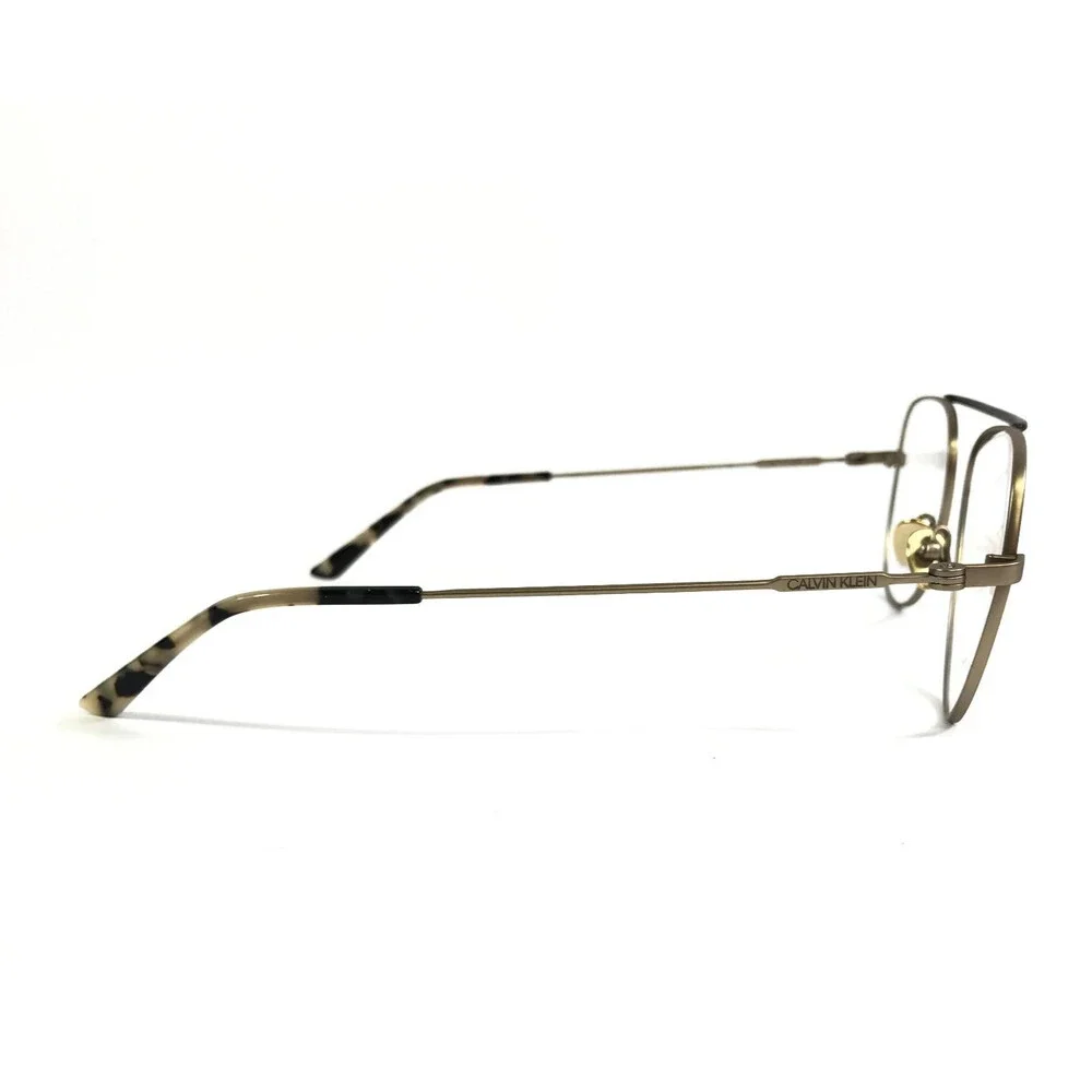 Calvin Klein Eyeglasses Frames CK19152 716 Satin Gold Aviator Titanium 54-17-145